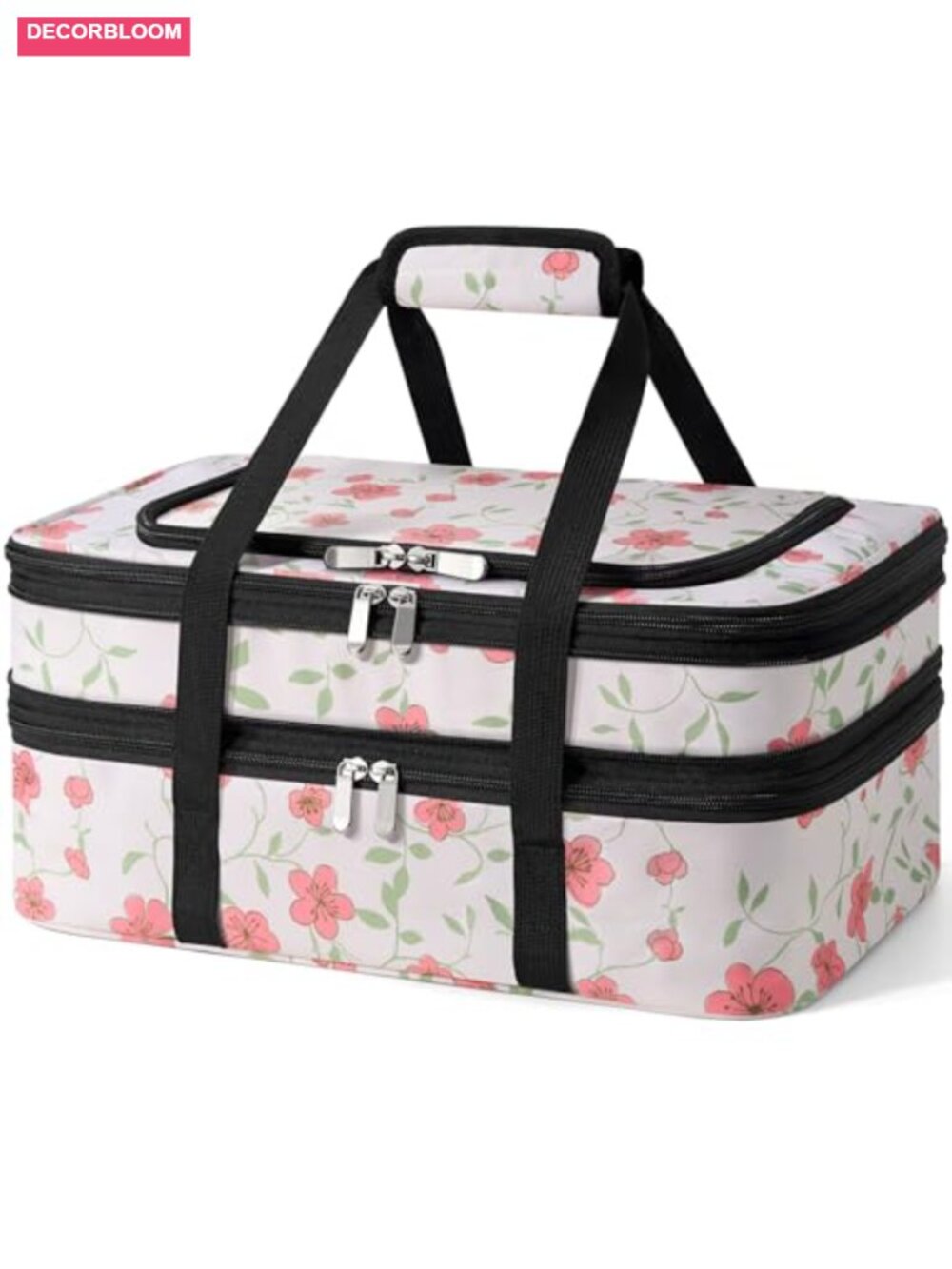 Double Insulated Casserole Carrier Expandable Hot Cold Food Bag